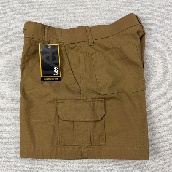 Lee Womens Brown Comfort Waistband Cargo Shorts Size 4 Stretch New - Picture 14 of 15